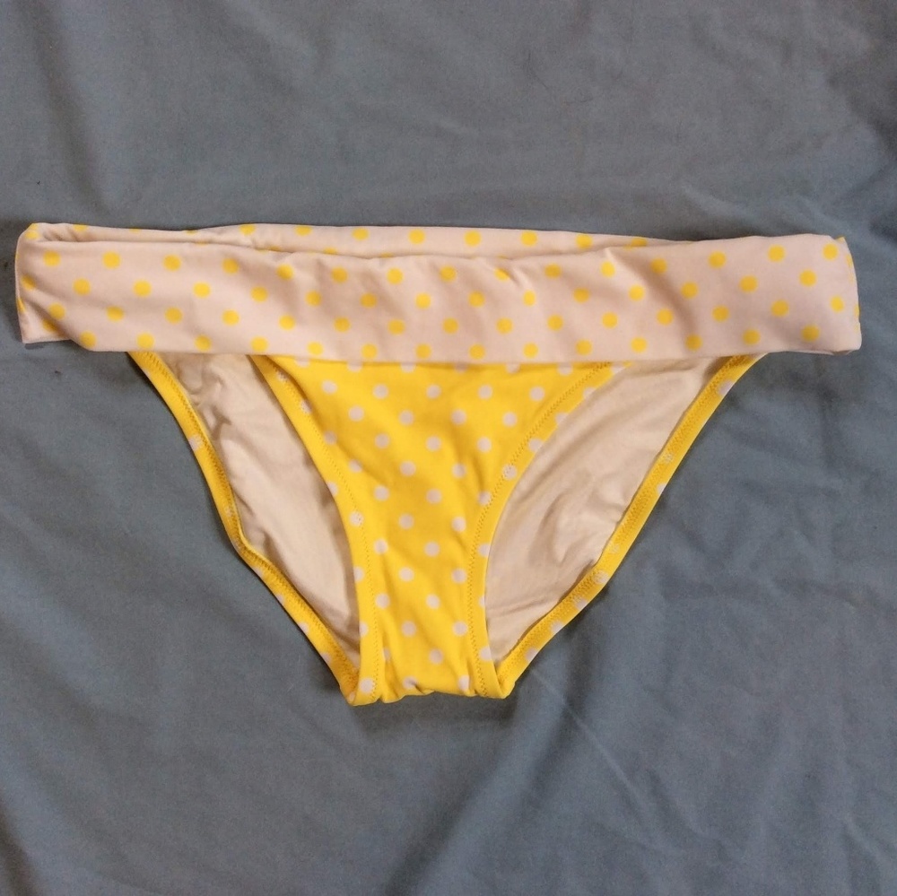 Victoria's Secret Yellow Polka Dot Bikini Bottoms